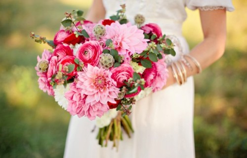 Classic-Pink-Tulip-Bridal-Bouquet