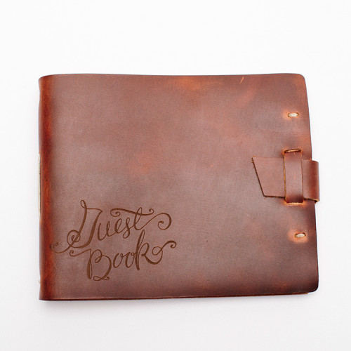 PC_leather guest book